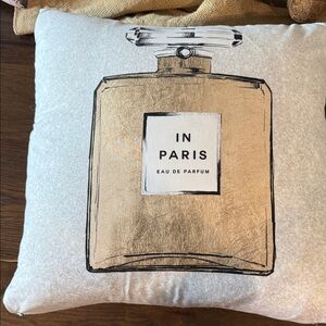 Oliver Gal Gold and White Perfume Accent Pillow